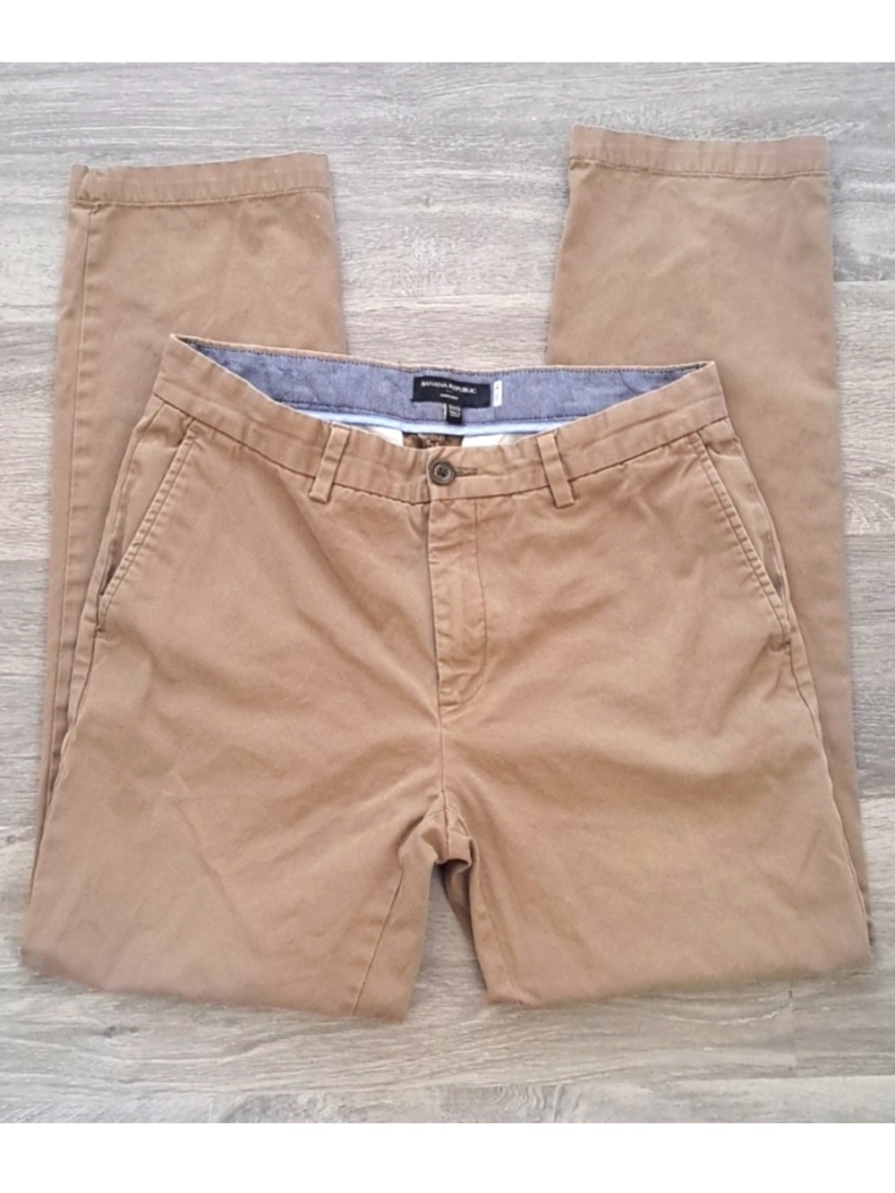 Banana Republic Men's Tan Emerso Cotton Chinos sz 32/32